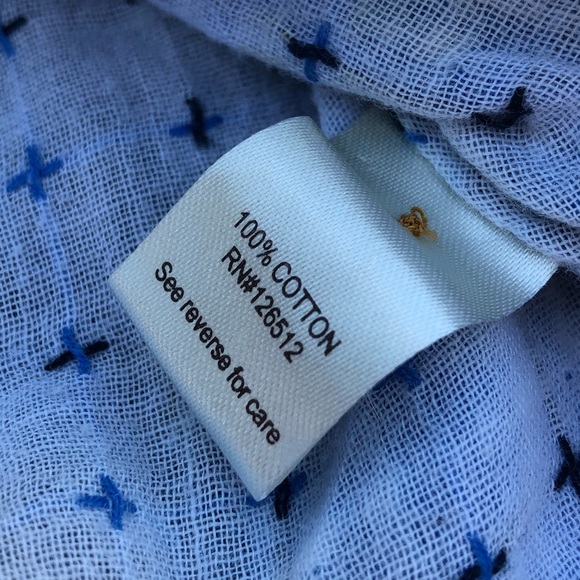 Anthropologie Aratta Blue Plaid Button Down Size L - Picture 7 of 8